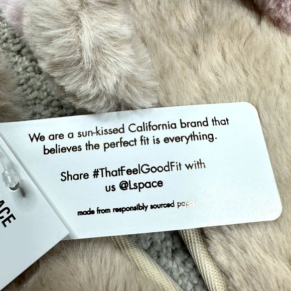 New L*Space pink/tan Cloud Slippers NWT Size M-L Super comfy - Picture 10 of 10